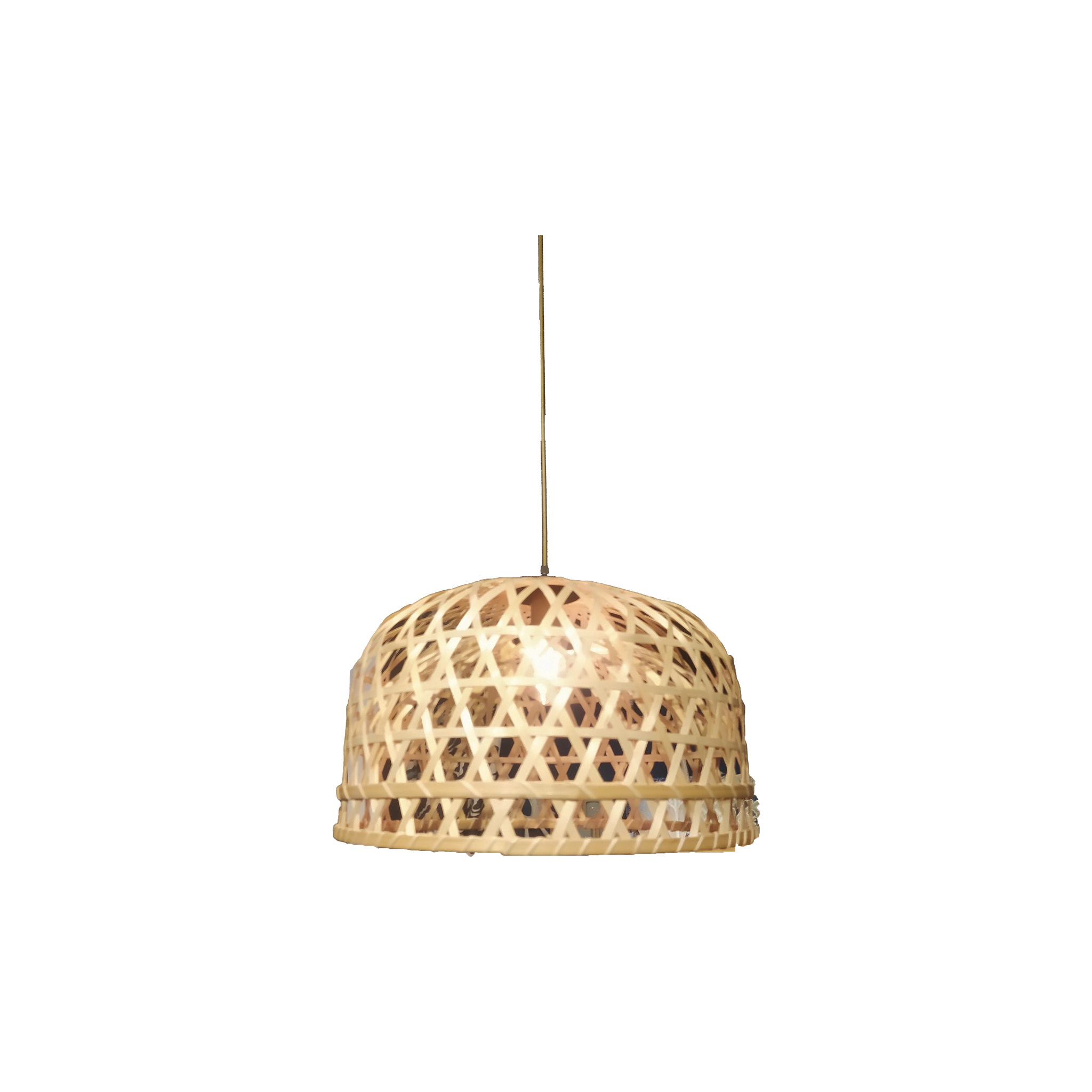 Checkered Bamboo Chandelier