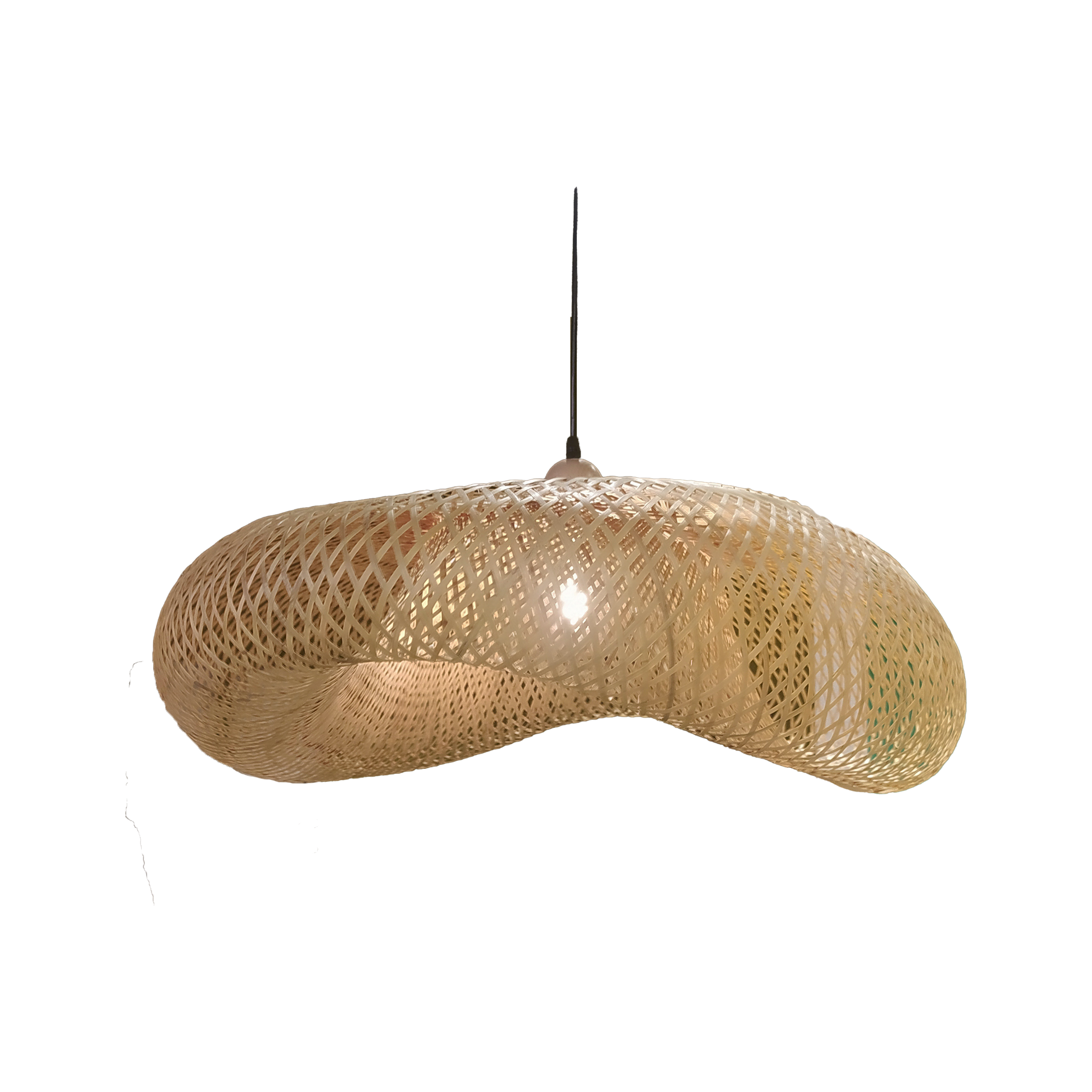 Enclosed Round Bamboo Chandelier 80 CM