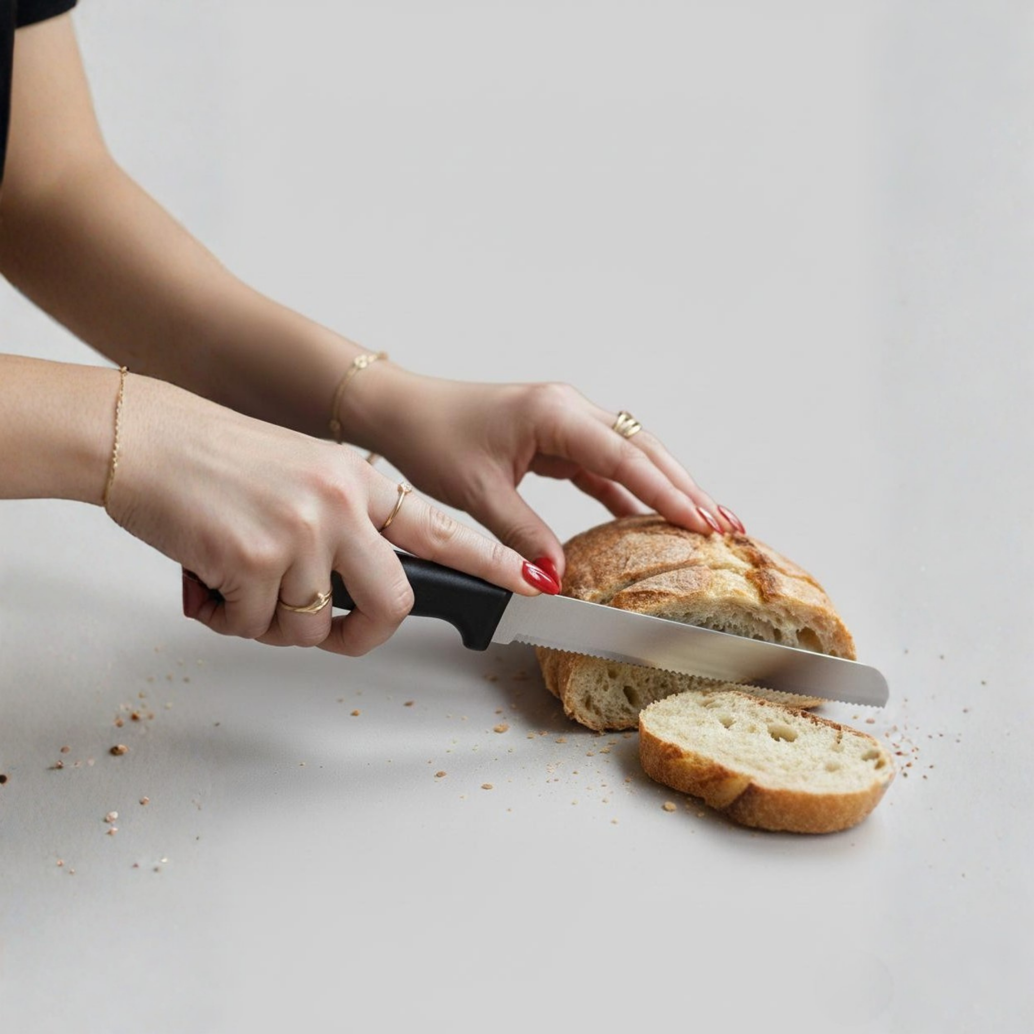 Serrated bread knife by designy for home accessories