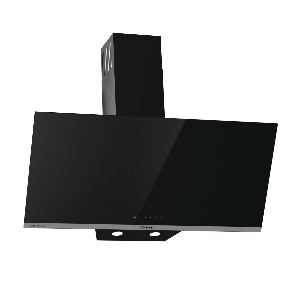 90 cm. Black Decorative hood , Button control, Max. noise level: 65 dB(A)re 1 pW, Maximum extraction rate by extraction operation: 635 m³/h Gorenje