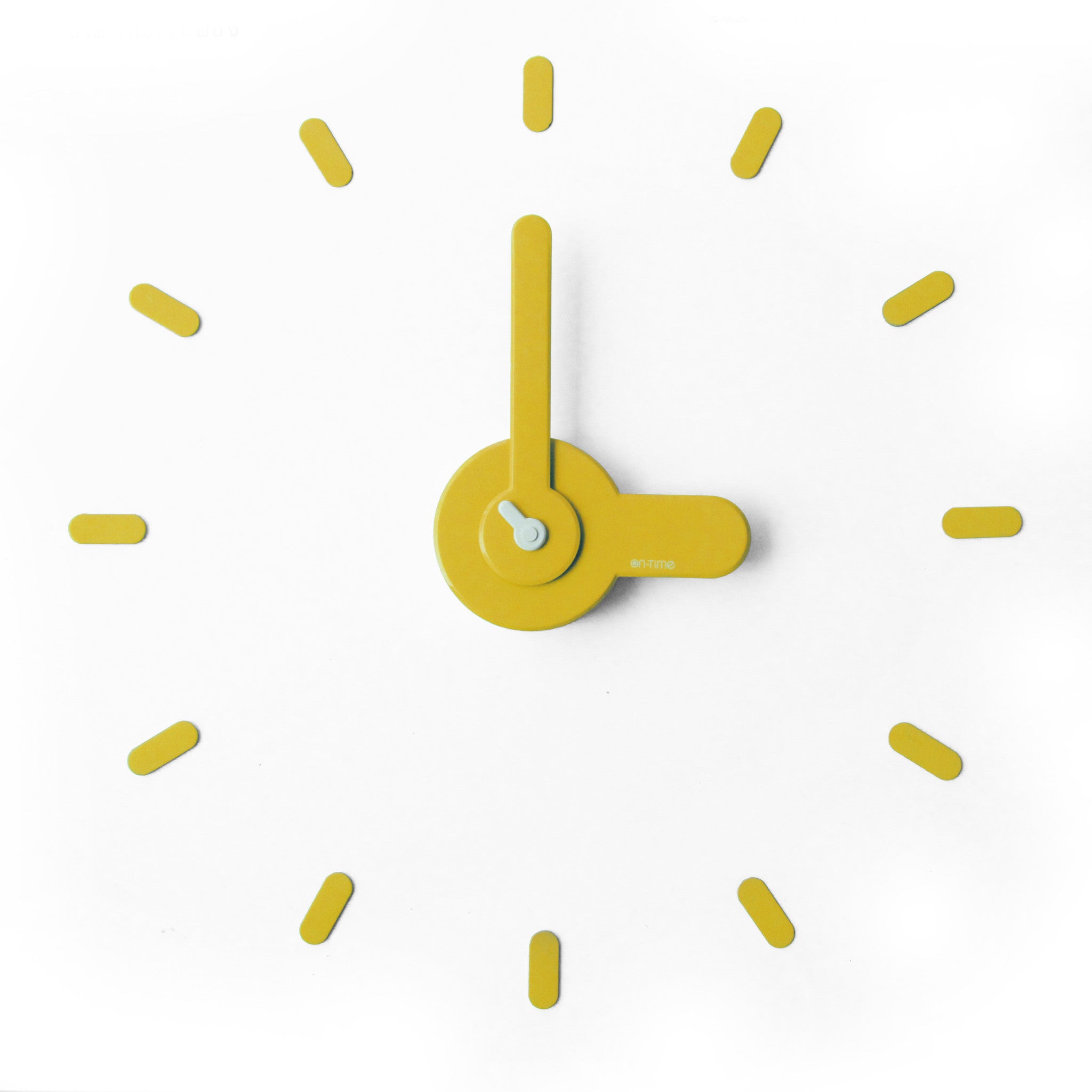 On-time wall clock Lady Yellow