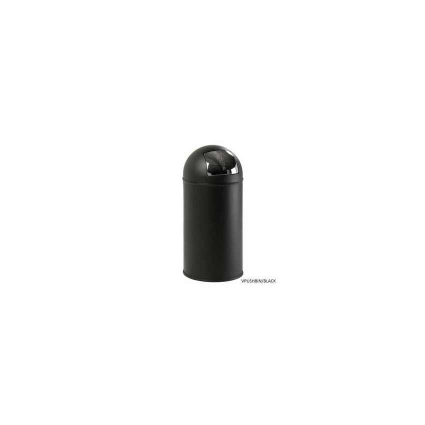 40ltr COATEDSTEEL SOFT-TOUCH BIN BLACK /BLACK