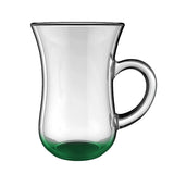 Aladin Bottom Painting CUP with big hand  H 9.4 T 6.6 CL 14  Green