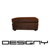 Rectangle Banquette 90 Brown Leather effect