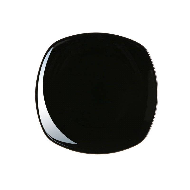 NC SEMI SQUARE 26 CM FLAT PLATE (BLACK-PRISMA)