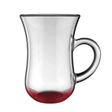 Aladin Bottom Painting CUP with small hand  H 8 T 5.6 CL 11  Red