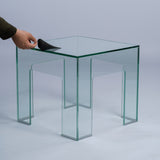 All Glass Trio Coffee & Side Table