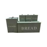 Tea, Coffee, Sugar, Bread, & Cookies Container Set