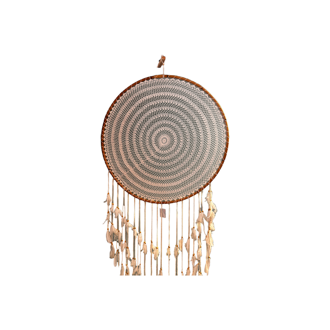 Dreamcatcher All White wood Frame 100 CM