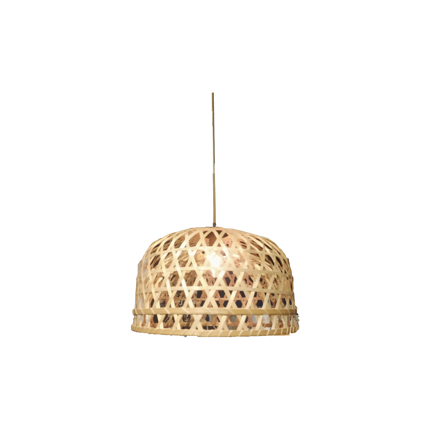 Checkered Bamboo Chandelier