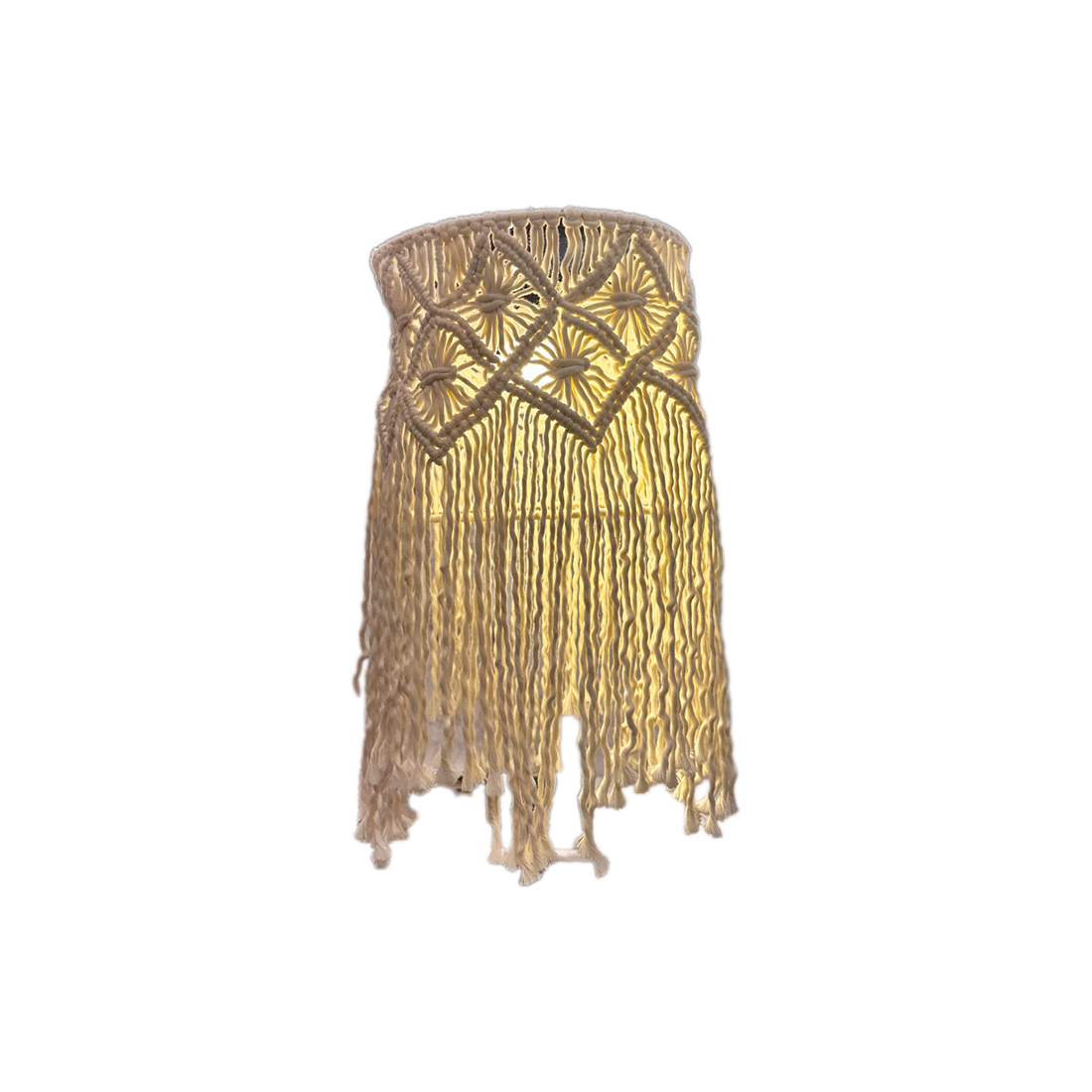 White Makramia Chandelier