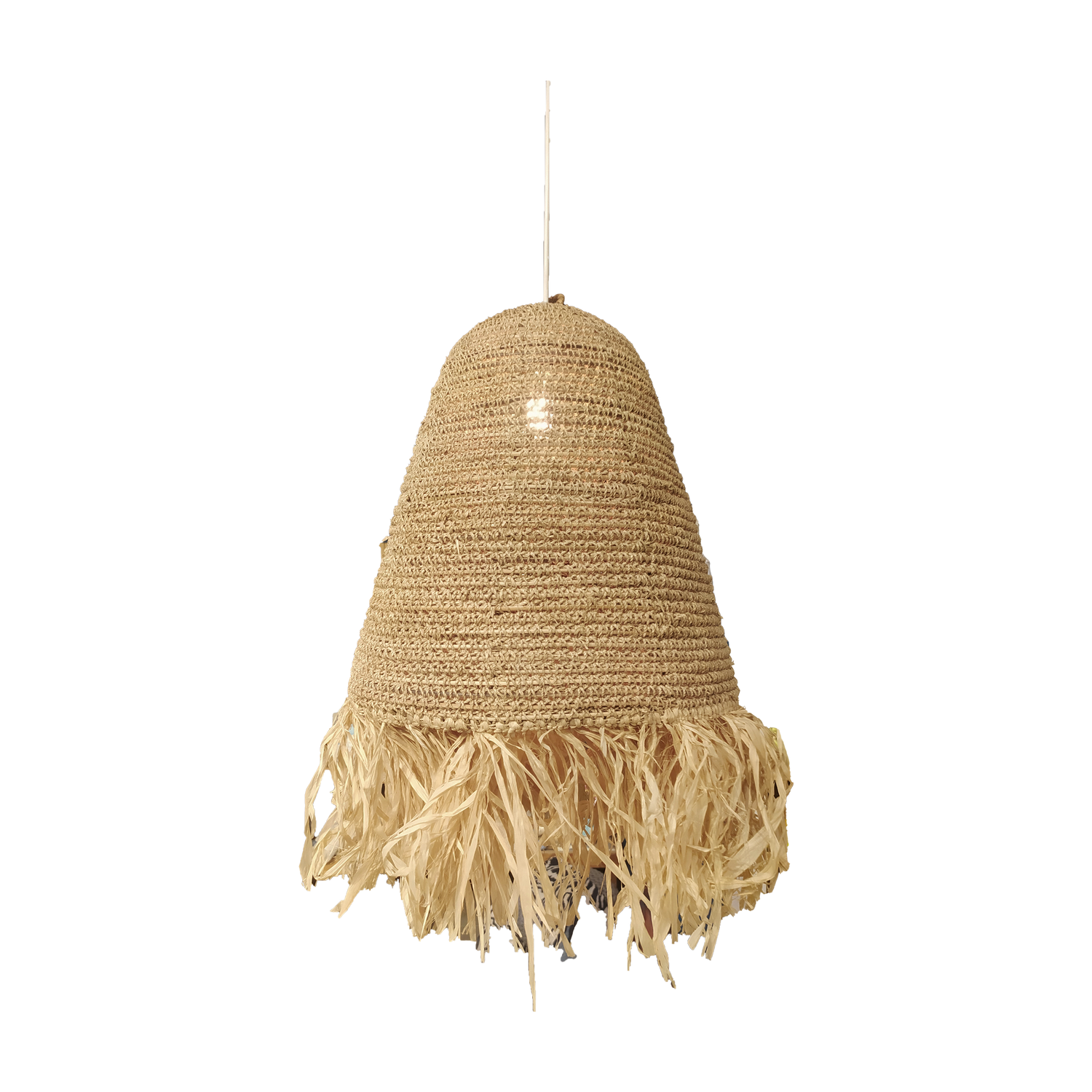 Indonesian Cone Chandelier