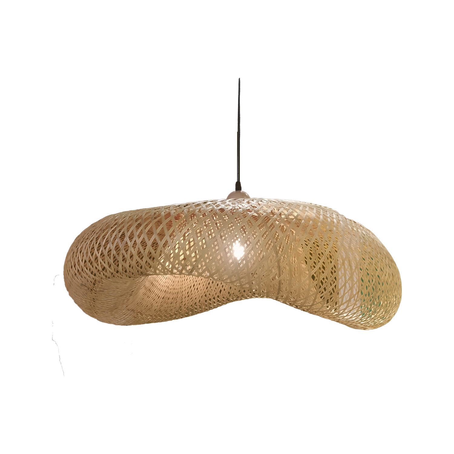 Enclosed Round Bamboo Chandelier 80 CM