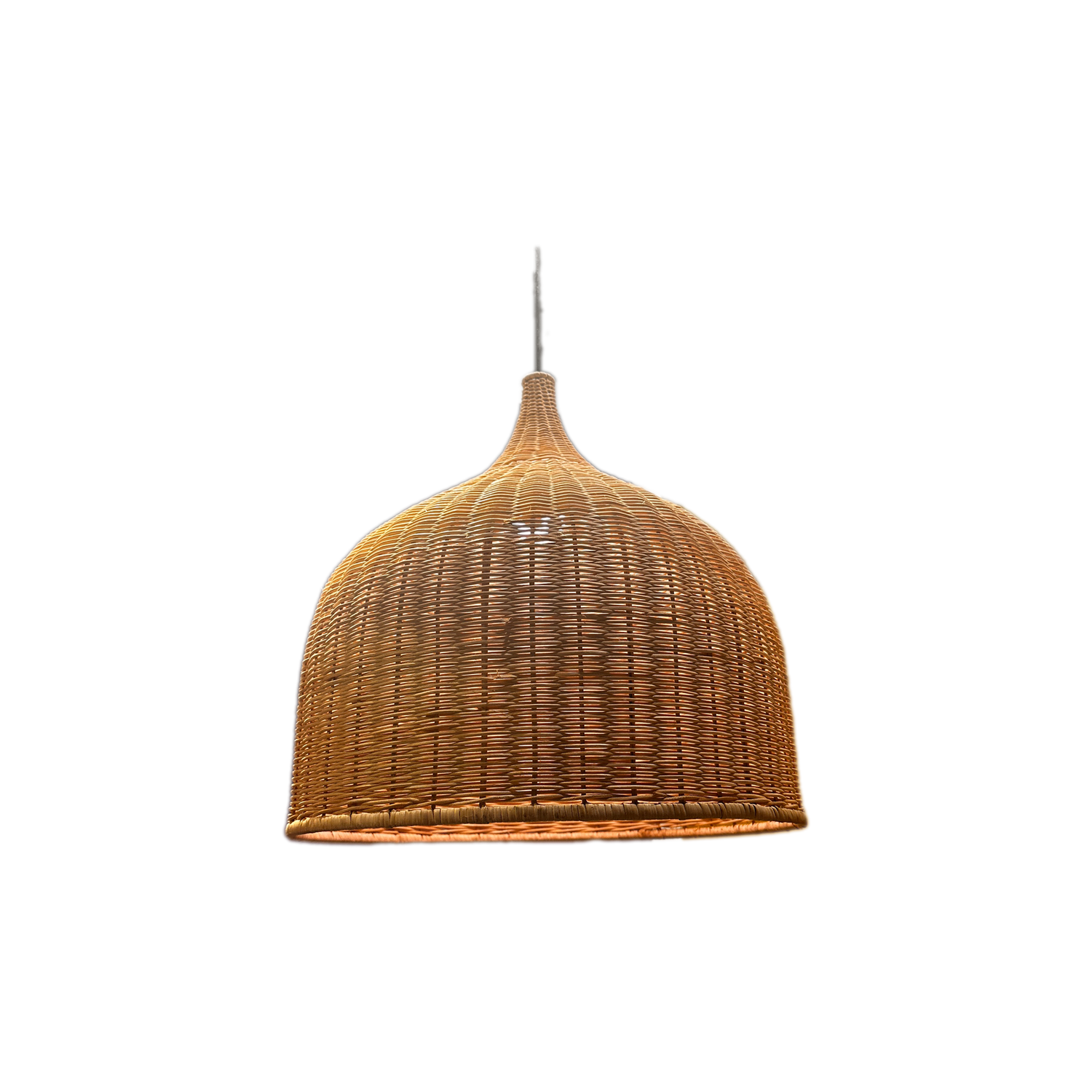 Brown Funnel Bamboo Chandelier