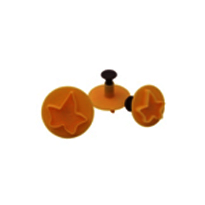 Assorted sugar-dough cutter with expelling piston, ivy leaf shape