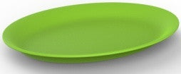 Serving plate plastic oval 36cm Green