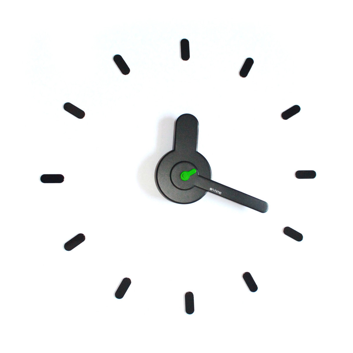On-time wall clock Dark Green