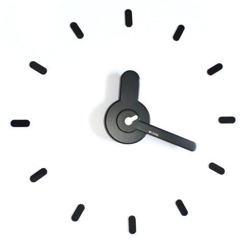 On-time wall clock Dark White