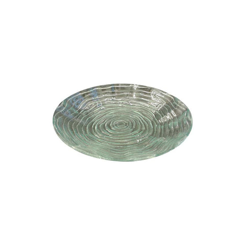 Vitra 33 Cm. Circular Ribbed Glass Serving Tray
