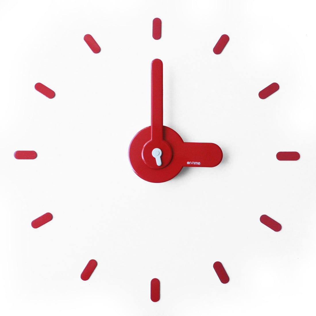 On-time wall clock Lady Red