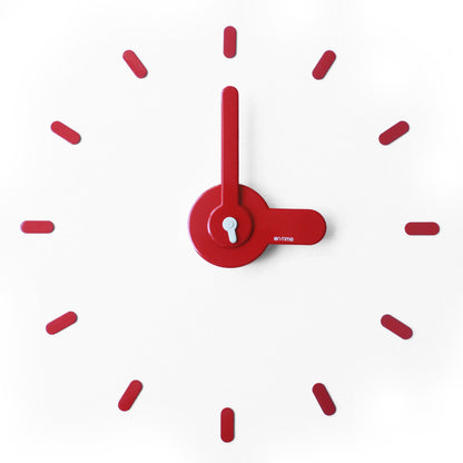 On-time wall clock Lady Red
