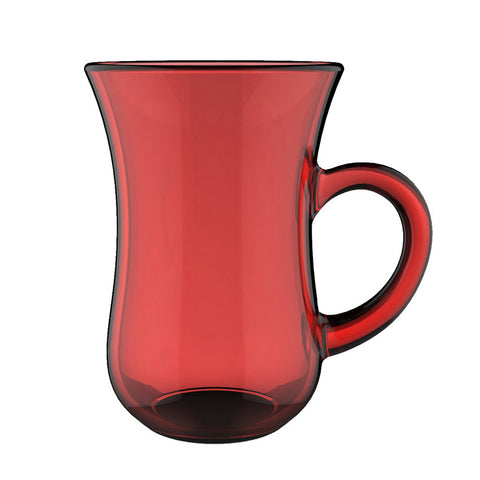 Aladin Full Painting CUP with big hand  H 9.4 T 6.6 CL 14  Red