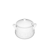 Classy Vegetable Pot with Cover White