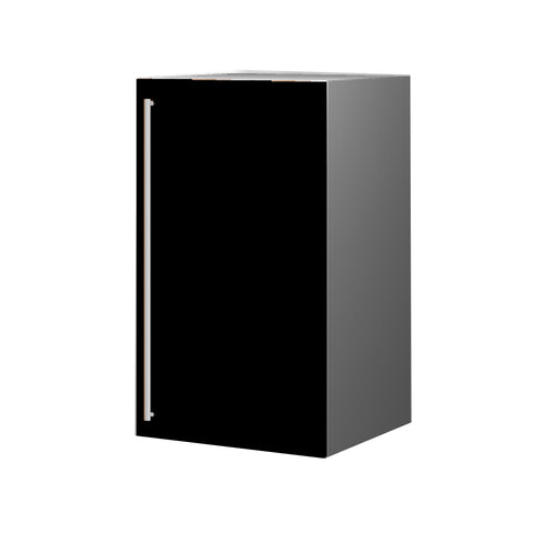 45 Cm. Black High Gloss Upper Unit With Shelf Right