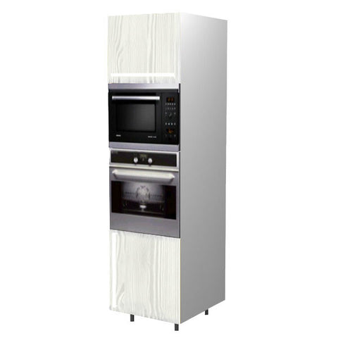 60 Cm. Hacienda White Tall Oven/Microwave Unit Right