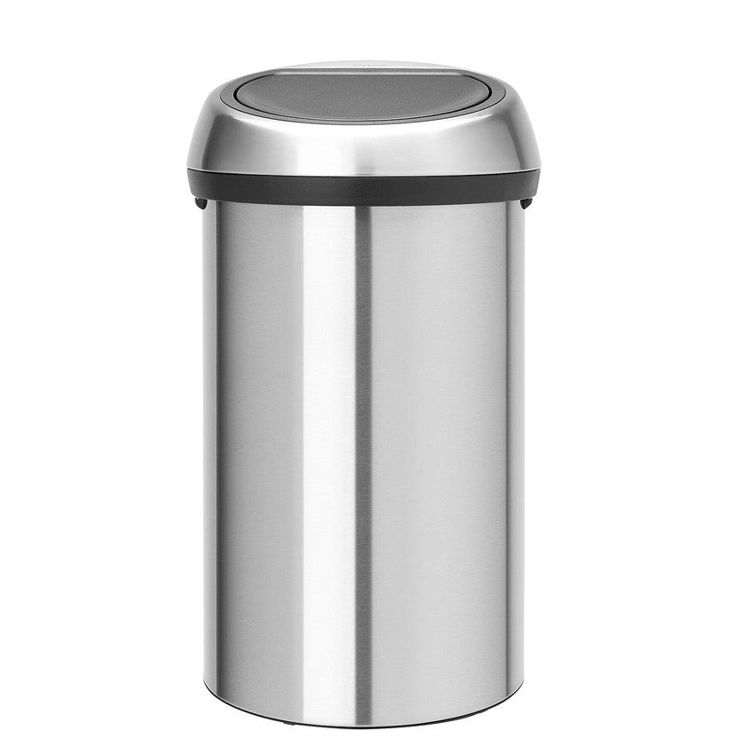 60ltr COATED SOFT -TOUCH BIN BLACK