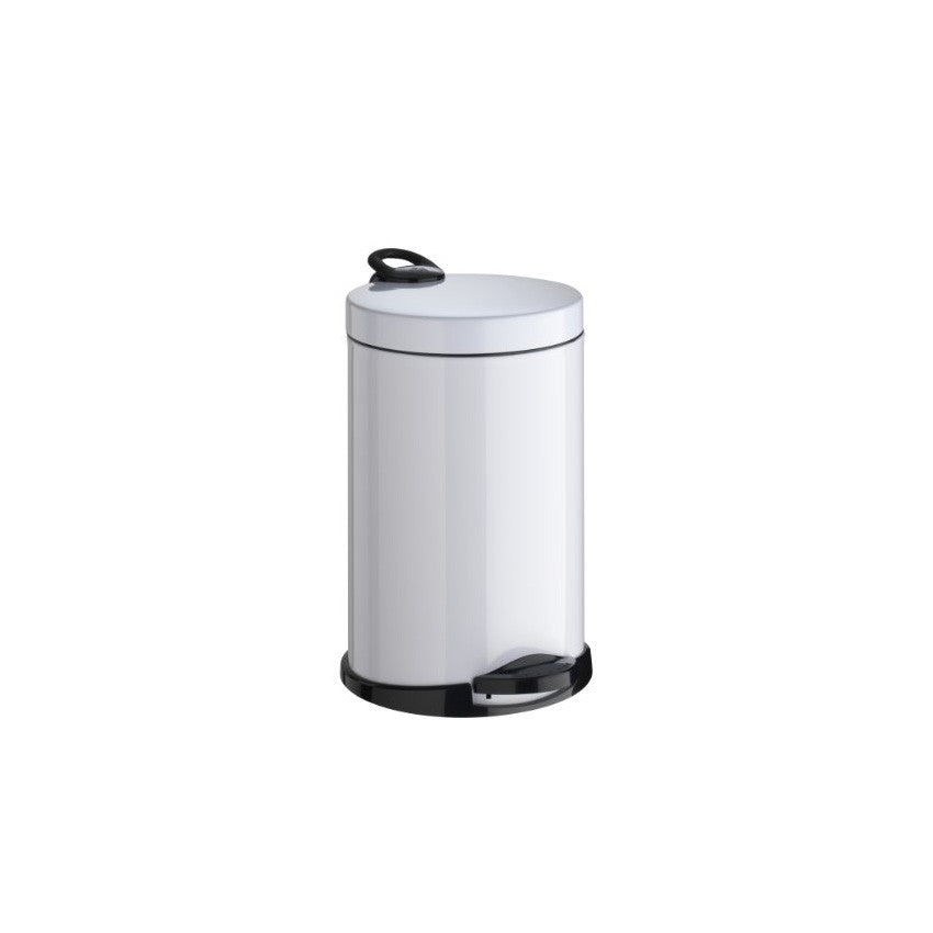 OPERA COATED STEEL 14 LT PEDAL BIN (WHITE/BLACK PEDAL)