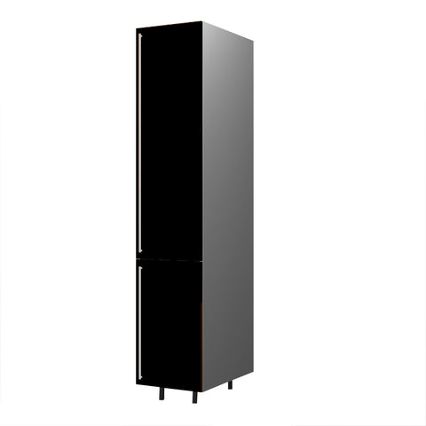 45 Cm. Black High Gloss  Medium Tall Unit With Shelf Right