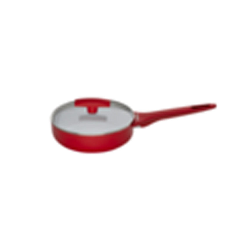 CERAMIC SAUCEPAN 1-HANDLE 16 CM + GLASS LID