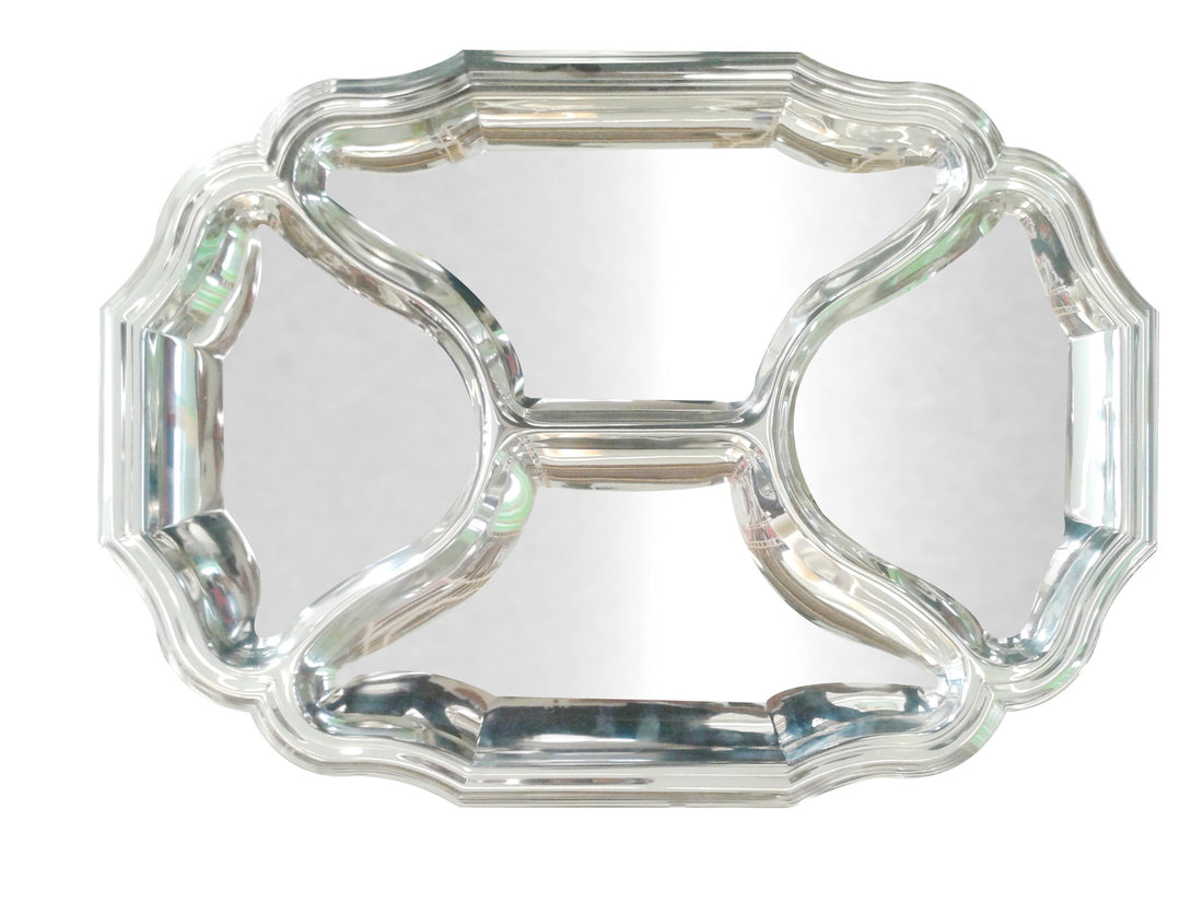 Classico 8 serving Tray with 4 Eyes Stainless Steel