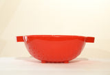 Red Plastic Colander
