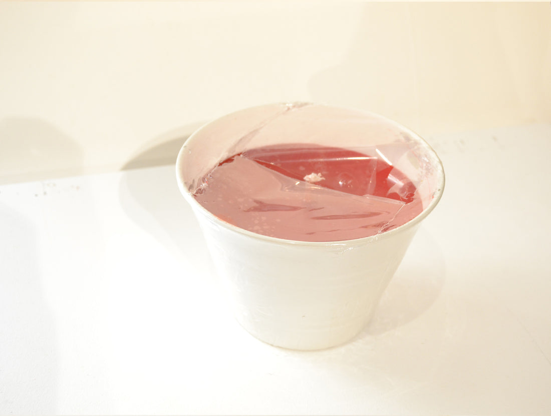Large Bucket filled with Citronella White Red