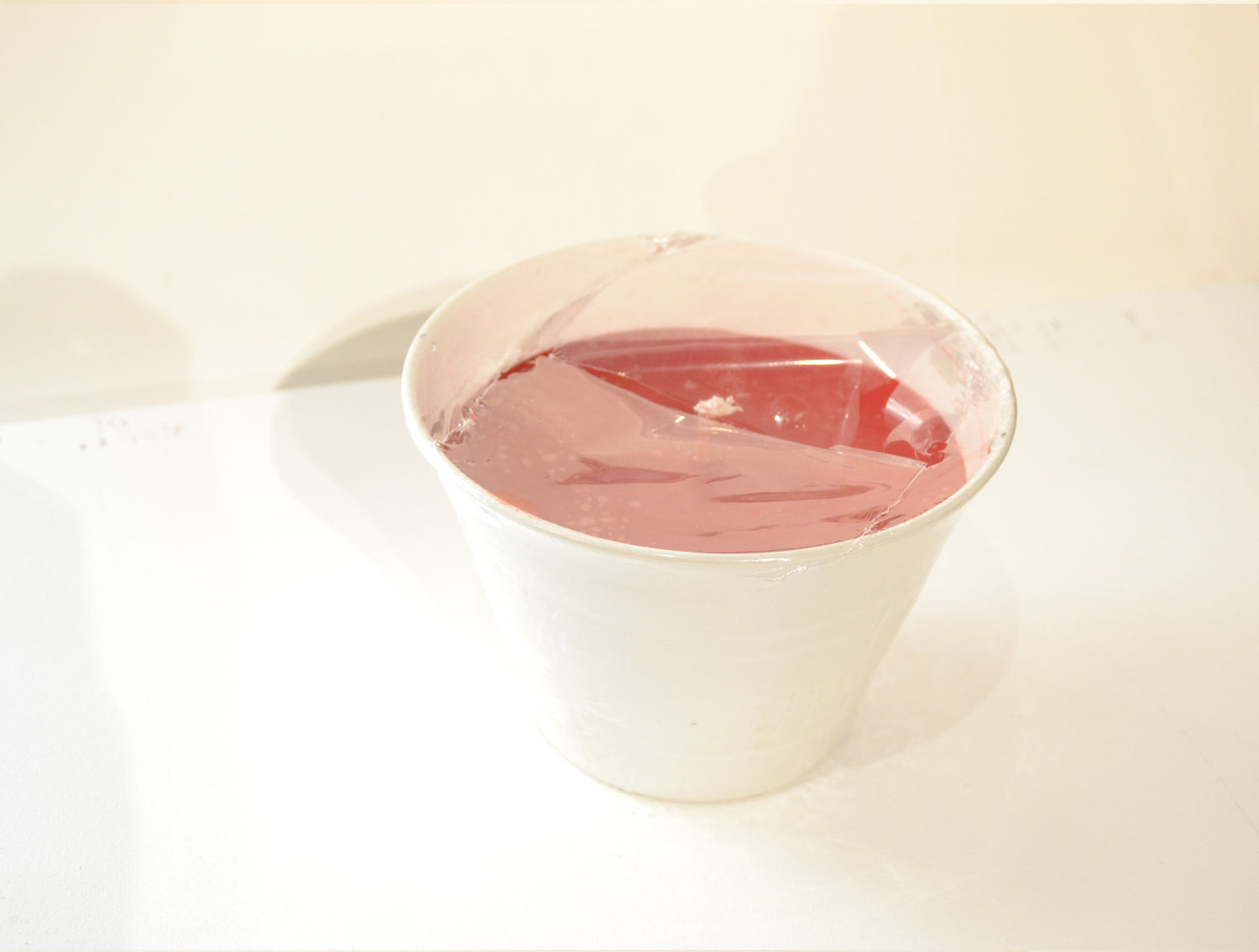 Large Bucket filled with Citronella White Red