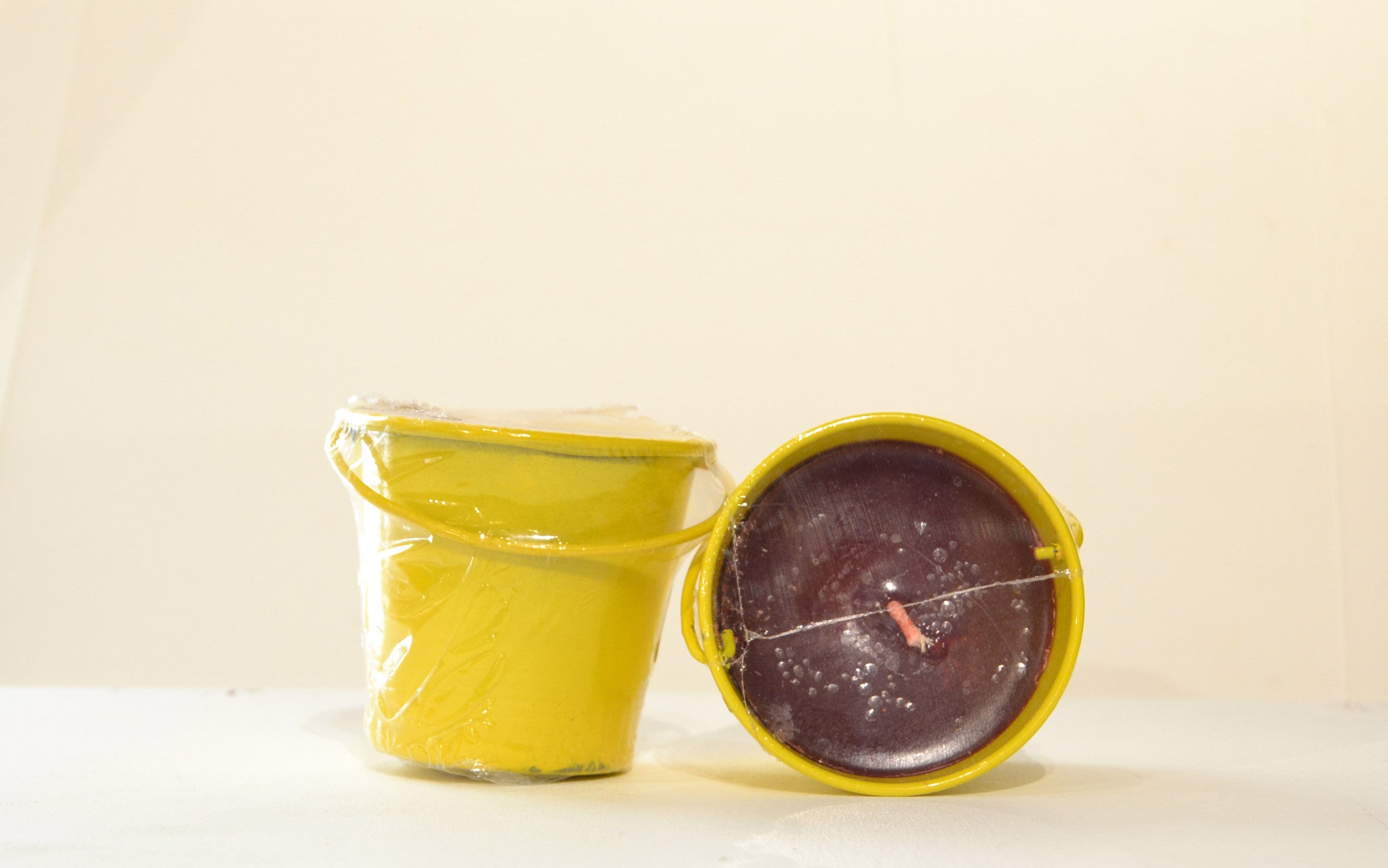 Small Bucket filled with Citronella Yellow Burgundy