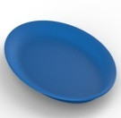 Serving plate plastic oval 36cm Blue
