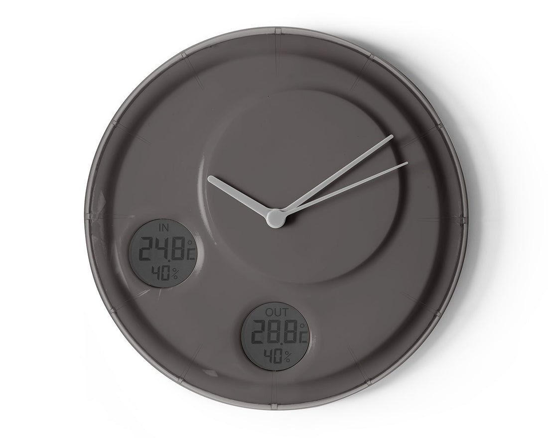 FLOW Analog / LCD wall clock Grey