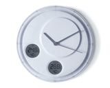 FLOW Analog / LCD wall clock White