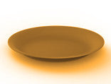 Flat Plastic Plate 26cm Orange
