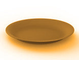 Flat Plastic Plate 21cm Orange