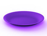 Flat Plastic Plate 21cm Purple