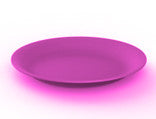 Flat Plastic Plate 21cm Fuchsia