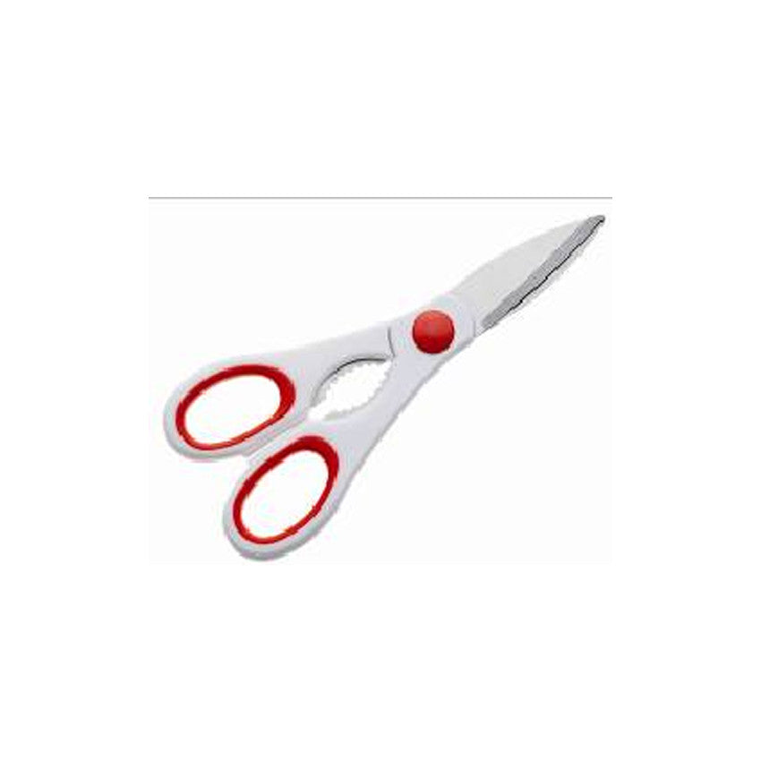 KITCHEN SCISSORS WHITE&amp;RED