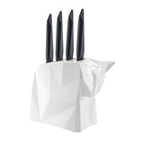 Knife Stand with Steak Knives_PABLO white with black_K2