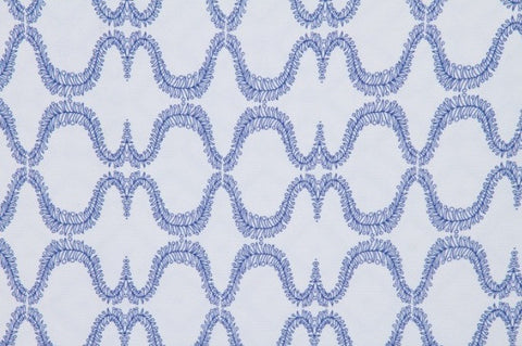 Blue White Mirror Curtain 1.50x2.80