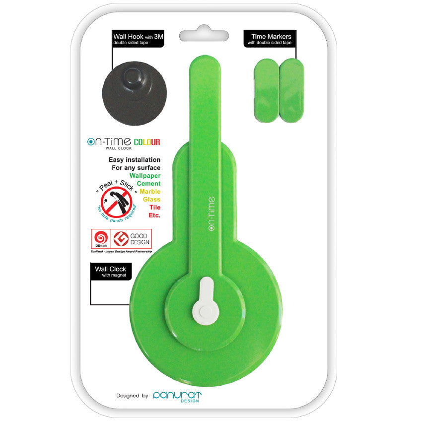 On-time wall clock Lady Green