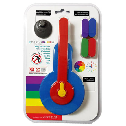 On-time wall clock Rainbow